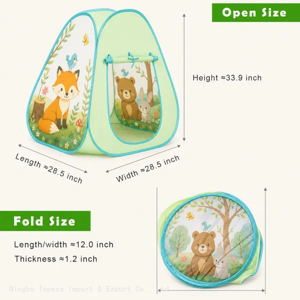 Kids Pop up Play Tent, Playhouse for Kids Indoor Outdoor, Foldable Toddler Tent, Toy House for Girls and Boys Gift photo-2