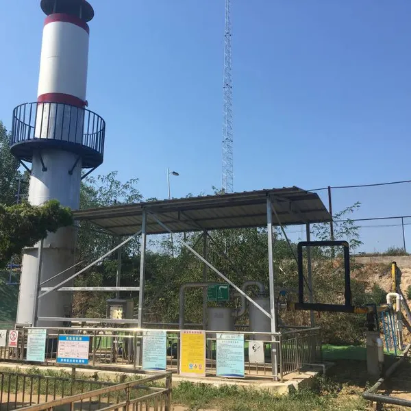 biogas torch for chemical plants, landfills and sewage treatment plants, internal combustion torch, made of stainless steel and carbon steel, model nhtx126