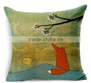 Fox Printed High Quality Canvas Pillow Covers Wholesale photo-5