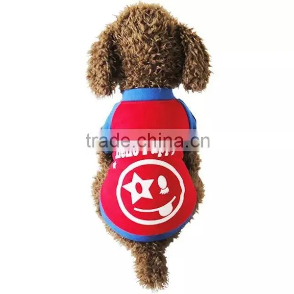 Spring/Autumn/Winter Blue Fabric Dog Smiling Sweater Pet Apparels photo-2