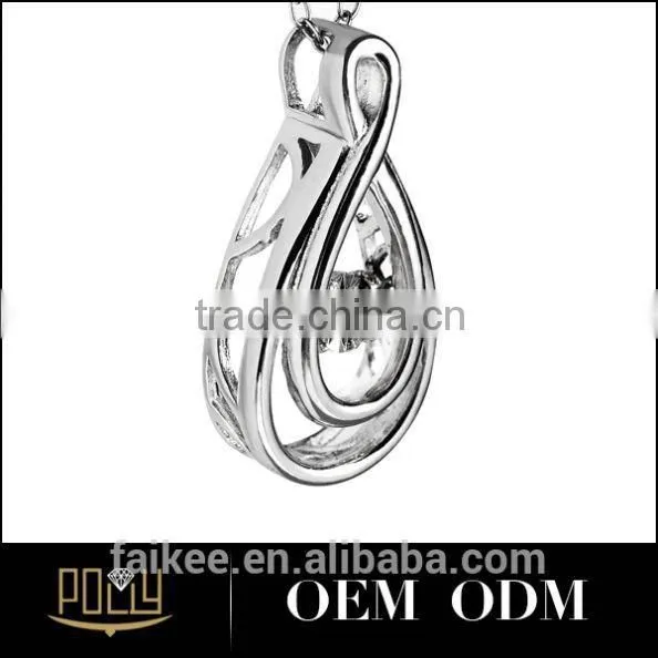 925 Silver Smooth Drops Pendant for Tibetan Ghau Pendant photo-3