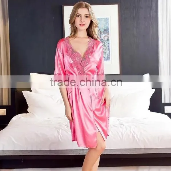 Noya Customized ZM 3050 Silk Women Sleepwear Robe photo-2