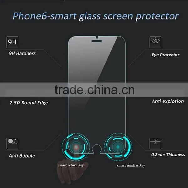 For Apple Iphone Smart Tempered Glass Screen Protector With Touch Back and Confirm Buttons, Smart Protector for IPhone 6 Plus photo-2