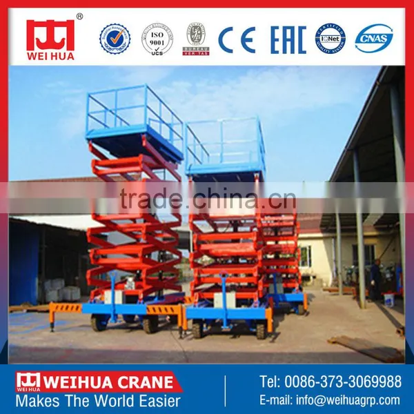 500kg Moblle Hydraulic Scissor Lifting Platform With Four Wheels