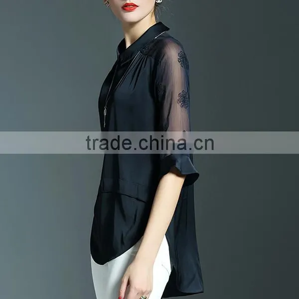 Apparel Manufacturers China Apparel Shirt Stand-up Collar Shirt photo-4
