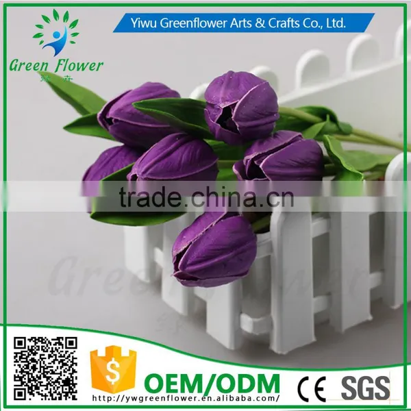 2016 Wholesale Latex PU Artificial Flowers Real Touch Bouquet For Wedding Bridal Decor Display Flower photo-2