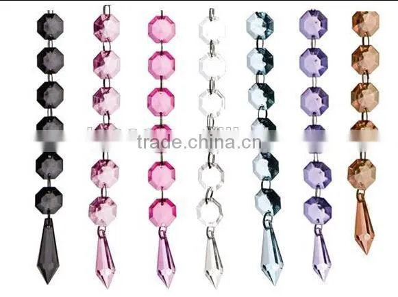 Long Decorated Acrylic Garland, Crystal Garland, Fake Acrylic Garland photo-2