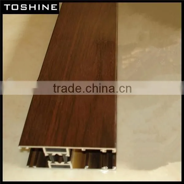 2014 Hot Sale High Quality Wood Grain Closet Door Aluminum Profile photo-3