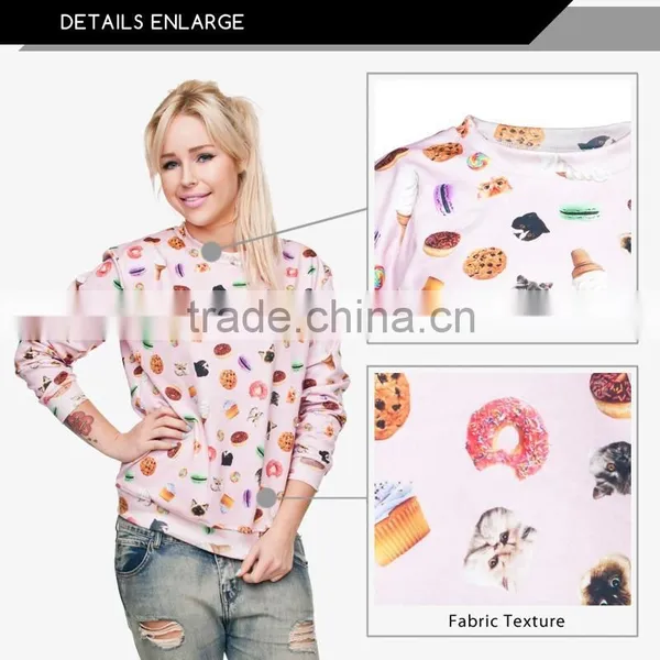 New Design Round Neck Pullover, Custom 3D Sublimation Plain Sweatshirt photo-5