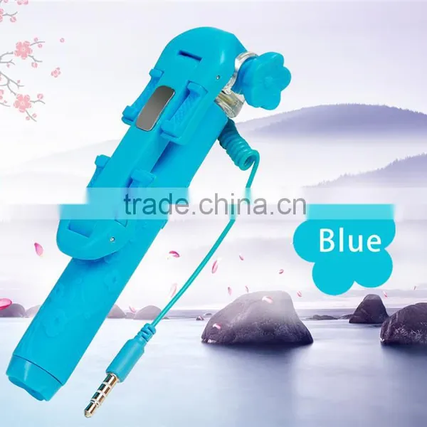 Perfectday Foldable Extendable Cable Selfie Stick Colorful 2015 New photo-3