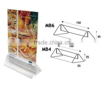 Acrylic L Shape T Shape A5 Menu Holder Card Holder for Wedding photo-2