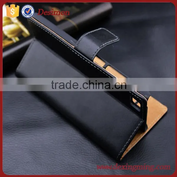 Luxury Flip Wallet Genuine Real Cow Leather Stand Case Cover For XIAOMI Mi3 Mi 3 photo-5