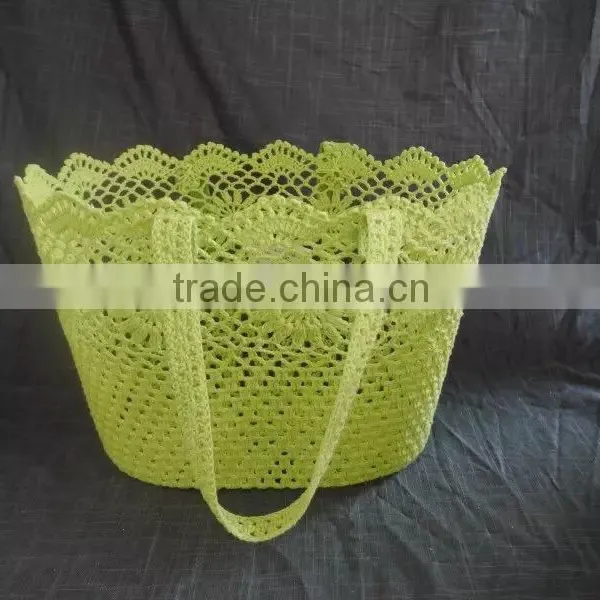 Manufacturers Selling Handmade Cotton Simple Fashion Hook Flower Hand Basket photo-4