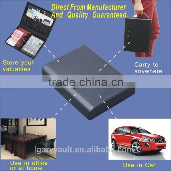 Wholesale - MC500 Microault Combination Mini Car Gun Pistol Portable Security Storage Steel Safe Box (Ipad Box),file Safe