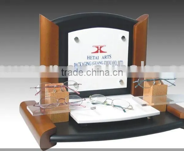 Made Wooden Eyewear Frame Display Acrylic Stand