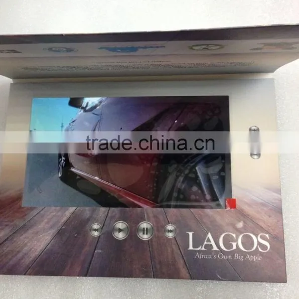 10" Lcd Video Player Brochure, Lcd Screen Greeting Card, Video Greeting Brochure Cards