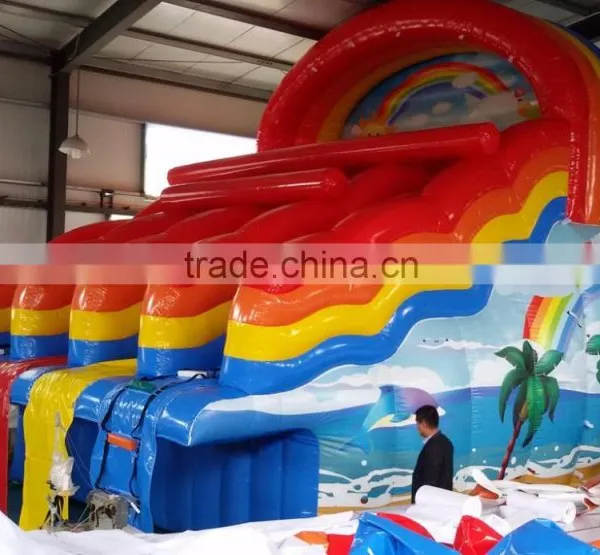 Inflatable Rainbow Slide /giant Inflatable Water Slide for Adult photo-3