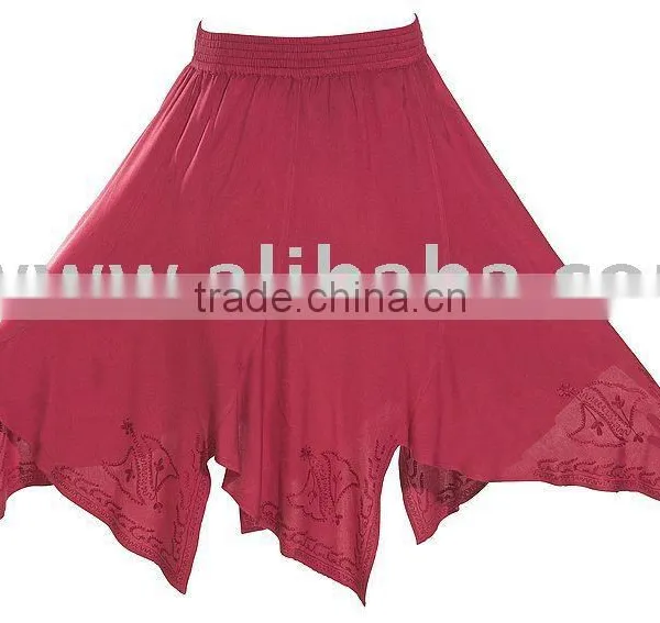 Gothic Embroidery Belly Dance Hippe Harem Woman Skirt