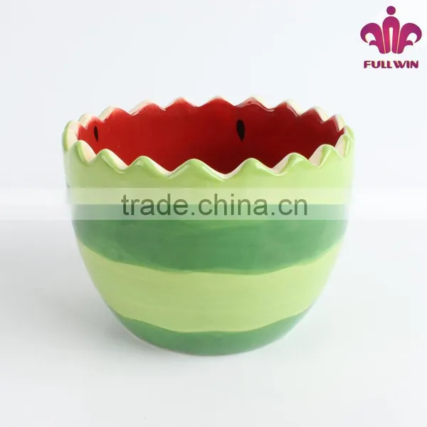 Cheap Bulk Handmade Ceramic Bowl With Watermelon Design photo-2