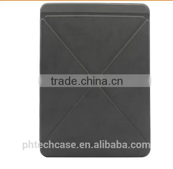 Black Smart Transformer Case for Apple IPad 6 PU Leather Cover Cases photo-3