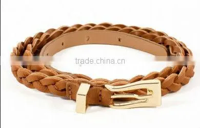 Genuine Leather Ladies Braided Belt
