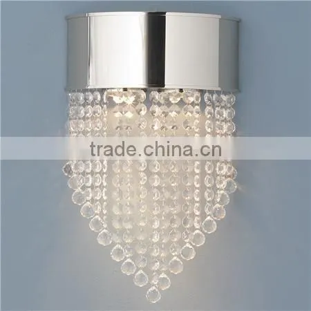 UL & CUL Listed Modern Crystal Wall Light in Polished Nickel