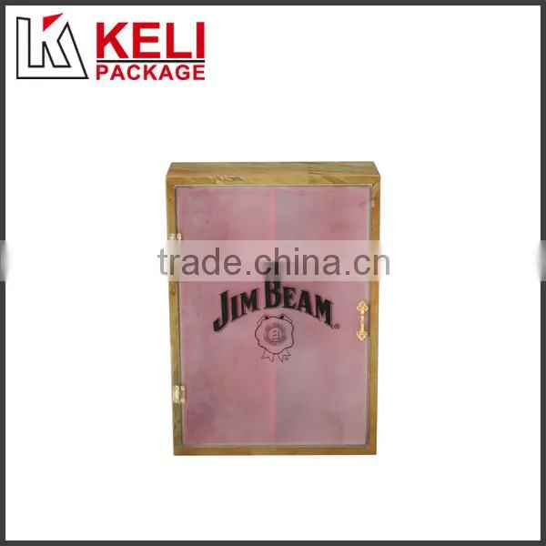 Hot New Products for 2015 Two Bottle PVC Window Wooden Wine Box