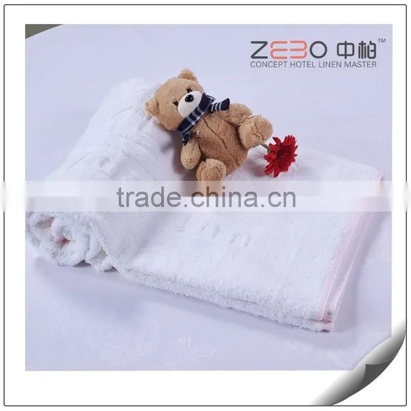 Pure Cotton Soft Towel White Customized Logo Hand Towel for Motel 100% Cotton Towel Sets for Hotel photo-2