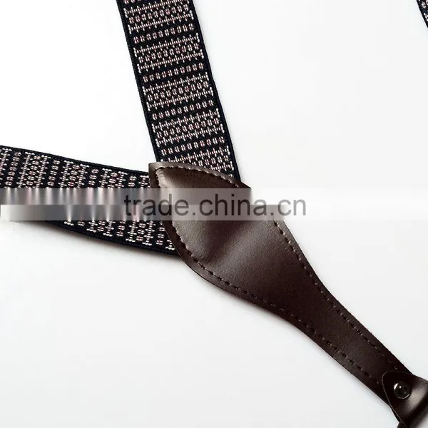 Leather Suspenders High Qualiy Man Braces photo-4