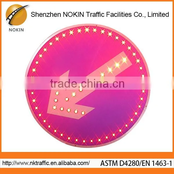 Outdoor Arrow Keys Safety 220v Solar Led Traffic Warning Light photo-2