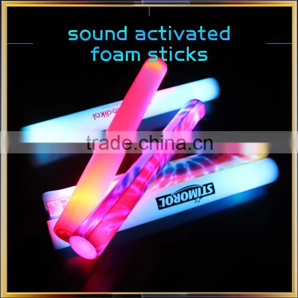 Sound Activated LED Flashing Light Foam Stick, 2016 New Design Foam Stick With Sound Activated photo-3