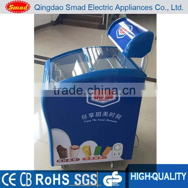 158l Glass Door Ice Cream Display Chest Freezer Showcase photo-3
