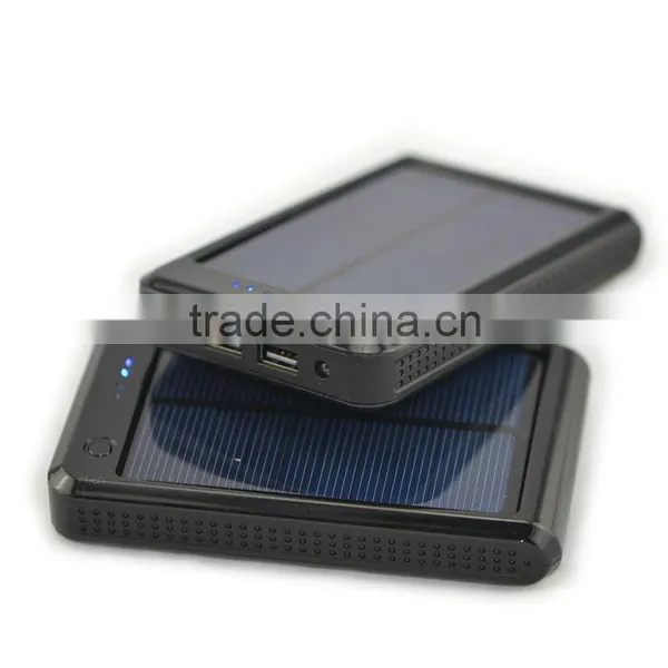 Portable Power Bank Solar Charger With Black