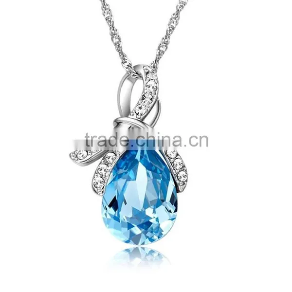 Crystal, Rhinestone Main Stone and Anniversary,Wedding,Gift,Party,Engagement Occasion Heart Necklace photo-4