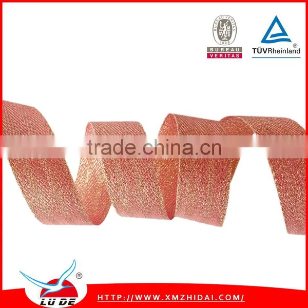 Decorative Gold Ribbon,Gold Metallic Ribbon for Gift Packing photo-6