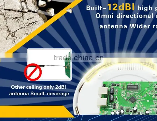 High Power 300Mbps Ceiling AP WiFi Router Wireless Access Point Router Ceiling Mount PoE and VLAN photo-3