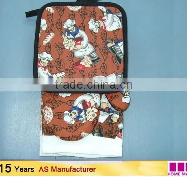 Softtextile Home Textiles Silk Screen Pigment Print Kitchen Set Kitchen Textiles China Supplier photo-2