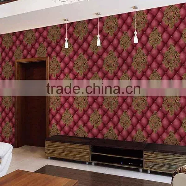 Italian Design Lether Effect Deep Embossed Wallpaper With High Quality photo-2
