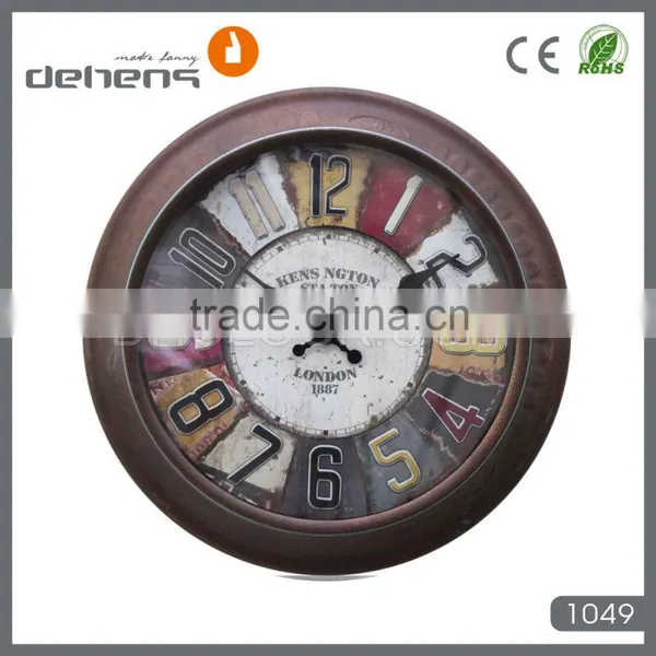 DEHENG Archaistic Metal Wall Clock in 14'' photo-2