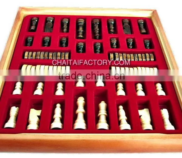 High Quality Traditional CHESS AND BACKGAMMON Set With Lift Up Top photo-2