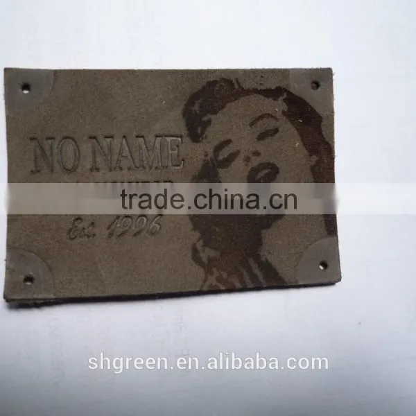Silk Screeen Printing Apparel Leather Patch photo-3