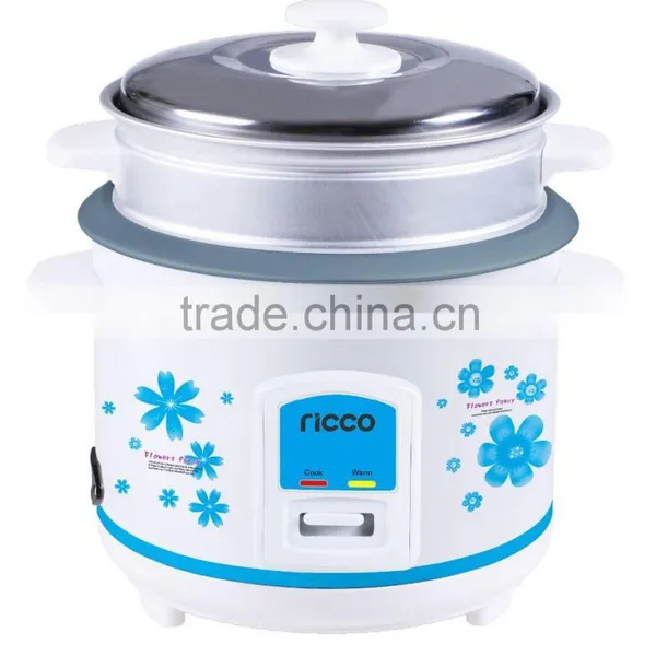 1.8L High Quality Cylinder Rice Cooker With Food Steamer