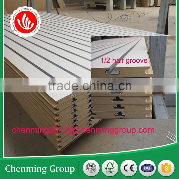 Slotted Melamine Mdf Shelf With Aluminum Bar photo-2