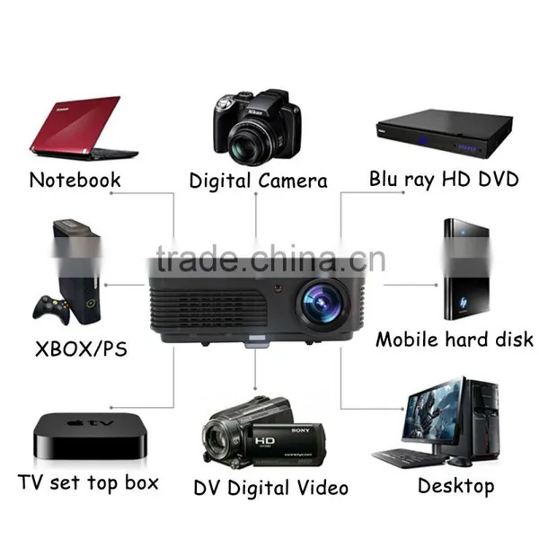 LCD Prpjector With 4200 Lumens LED Display for Smartphone DVD HDMI photo-5