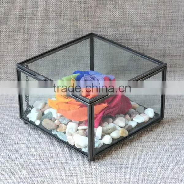 Presentation Box Single Small/ Photo Box /Christmas Candy Storage Containers Rectangular Clear Glass Box photo-5