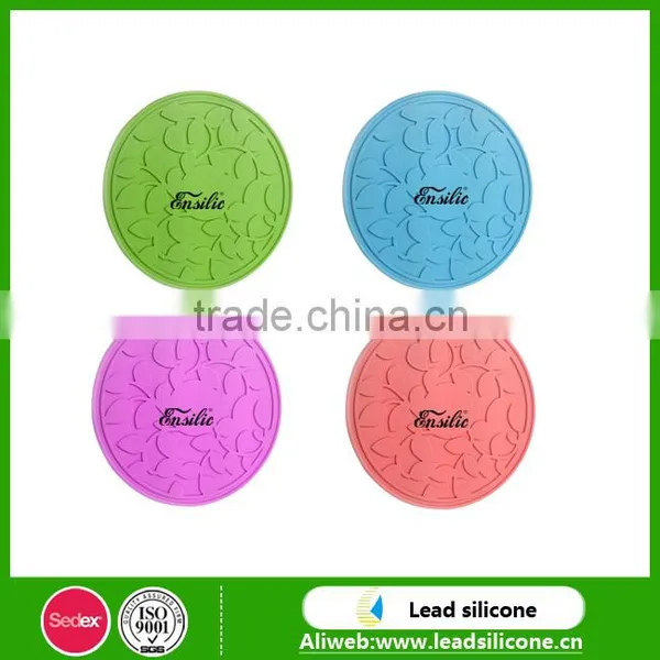 Custom Round 3D Shape Heat Resistant Anti-slide Silicone Cup Coaster,Silicone Cup Mat photo-2