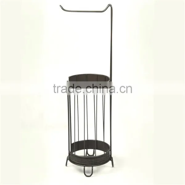 Round Rack, Standing Holder With One Hook, Bronze photo-2