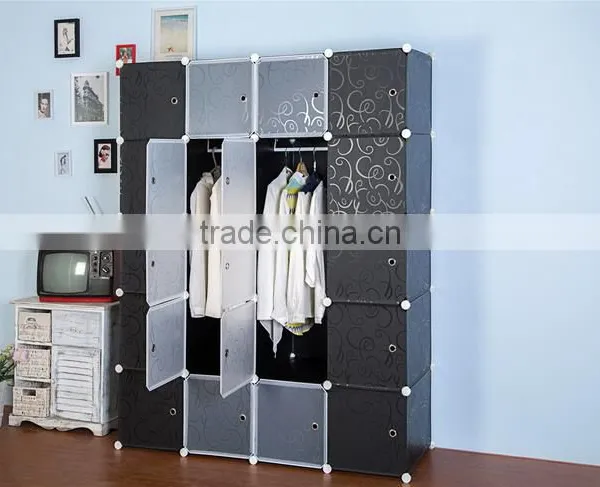 High Quality Cube PP Storage Organizer, Bookcase, Storage Cabinet, Wardrobe Closet for Bedroom photo-2