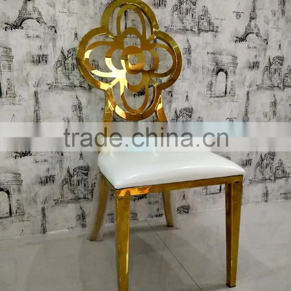 Factory Price High Back Stainless Steel Rose Gold Dining Chair photo-2