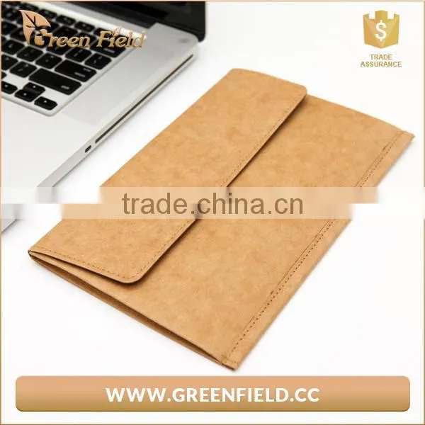 Washable Kraft Paper Mens Business Custom Computer Laptop Bag photo-2